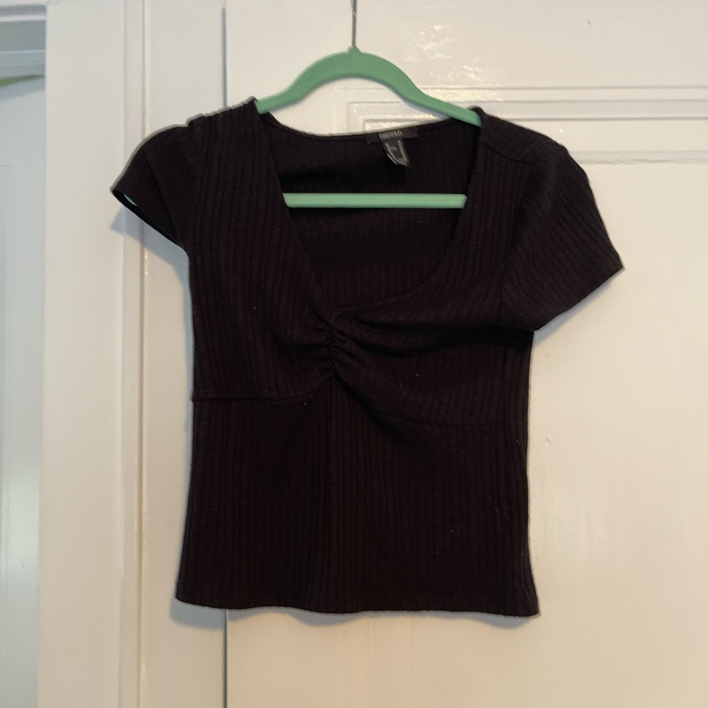 forever 21 black basic top